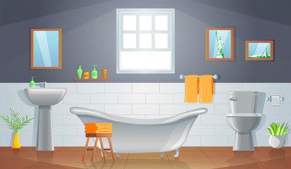 room decoration of bathroom with gradient design