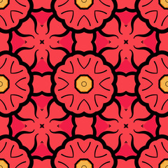 Geometric style seamless pattern illustration