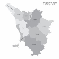 Tuscany region map