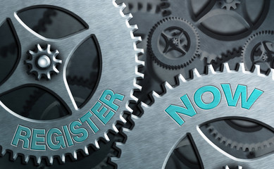 Poster - Word writing text Register Now. Business photo showcasing official list or record showing or things into web or forum