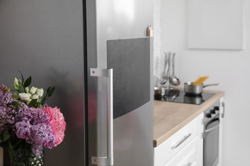 Sticker - Chalkboard on door of refrigerator in kitchen