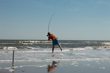 Fishing On The Beach