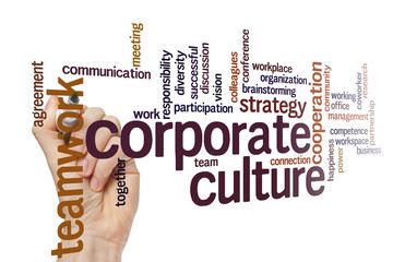 Corporate culture word cloud concept