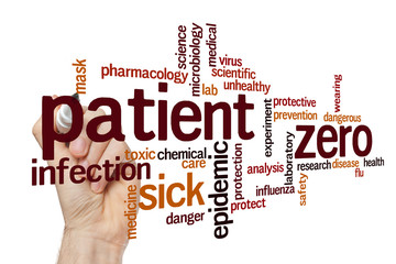 Wall Mural - Patient zero word cloud concept