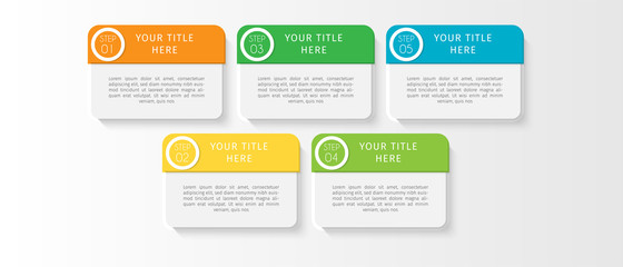 Naklejka na meble Business infographic element with options, steps, number vector template design