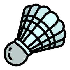 Poster - Badminton shuttlecock icon. Outline badminton shuttlecock vector icon for web design isolated on white background