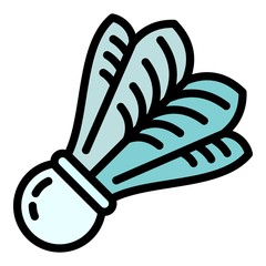 Poster - Bird shuttlecock icon. Outline bird shuttlecock vector icon for web design isolated on white background
