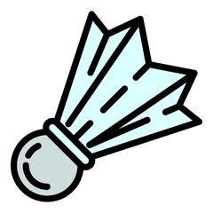 Poster - Training shuttlecock icon. Outline training shuttlecock vector icon for web design isolated on white background