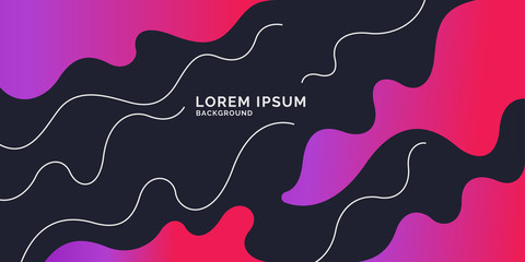 Poster - Modern backgrounds with abstract elements and dynamic shapes. Compositions of colored spots. Vector illustration.