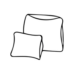 Naklejka na meble pillows hand drawn element in doodle style. vector scandinavian monochrome minimalism. cozy home, hygge