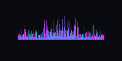 Wall Mural - vector illustration of music wave in the form of the equalizer