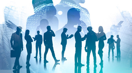 Poster - Internet and business communication concept