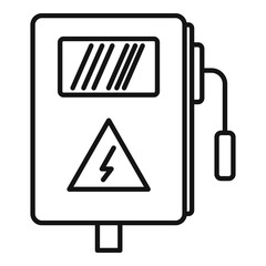 Poster - electric box icon. outline electric box vector icon for web design isolated on white background