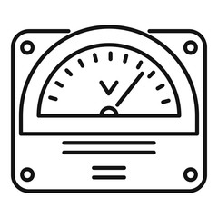 Poster - Voltmeter icon. Outline voltmeter vector icon for web design isolated on white background