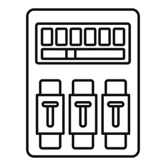 Poster - Switch electrical device icon. Outline switch electrical device vector icon for web design isolated on white background