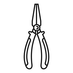 Poster - Electric pliers icon. Outline electric pliers vector icon for web design isolated on white background