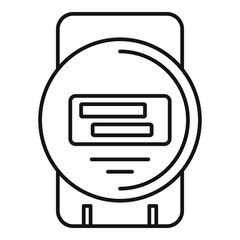 Poster - Electric counter icon. Outline electric counter vector icon for web design isolated on white background