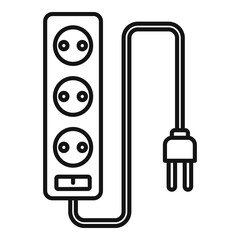 Poster - electric extension cords icon. outline electric extension cords vector icon for web design isolated 