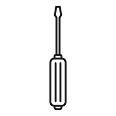 Poster - Electric screwdriver icon. Outline electric screwdriver vector icon for web design isolated on white background