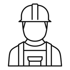 Poster - Electrician man icon. Outline electrician man vector icon for web design isolated on white background