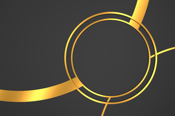 Wall Mural - Abstract background of circle shape with luxury concepts. 3D rendering.