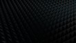 Black Acoustic Panels Studio Foam Wedges ,Sound proofing panel, Sound Absorption 3d render. pattern and texture graphic background in CGI.
