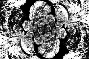Poster - Black and white abstract background.