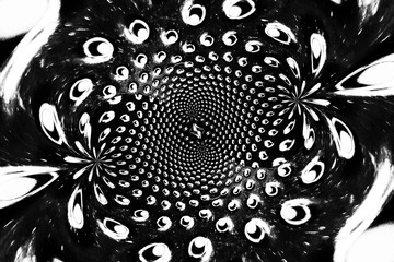 Poster - Black and white abstract background.