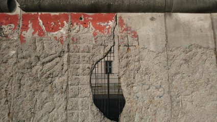 Reinforced concrete wall in the city of Berlin