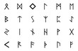 © Serhii - Runes of Scandinavia symbol letters black color set