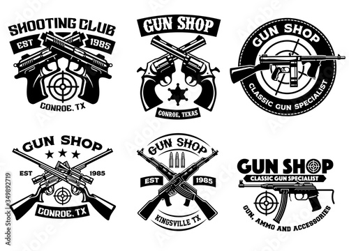 Fotografía shooting club badge set collection