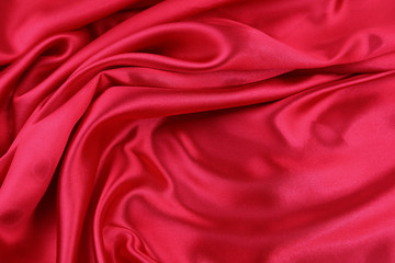 Wall Mural - Red silk fabric