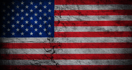 Canvas Print - Flag of USA grunge background