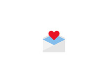 Love Letter Vector Flat Icon. Isolated Love Letter Envelope Emoji Illustration 