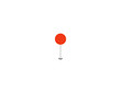 Round push pin vector flat icon. Isolated pushpin emoji illustration 