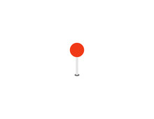 Round Push Pin Vector Flat Icon. Isolated Pushpin Emoji Illustration 