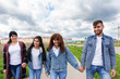 © vilma3000 - Beautiful and happy family against the amazing sky