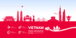 © Creative_Bringer - Vietnam travel destination grand vector illustration.