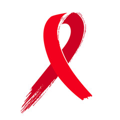 Red Ribbon World Aids Day Cancer Medicine Vector