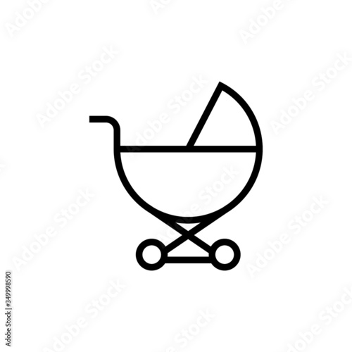 Fotomural Baby sitter vector icon, baby sitter icon symbol sign in outline, lineart style