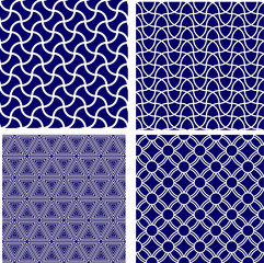Poster - set of seamless geometric pattern with geometric shapes,Fabric pattern,Tile pattern,Carpet pattern,Wallpaper pattern
