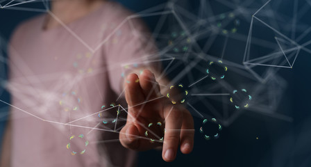script binary code interface digital touch