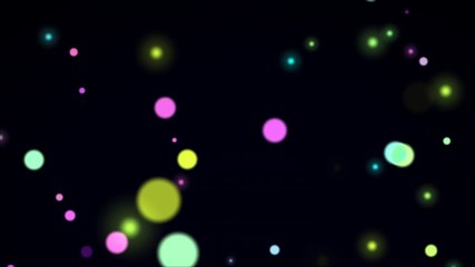 Wall Mural - Abstract motion background bokeh colorful glittering particles effect 4K video