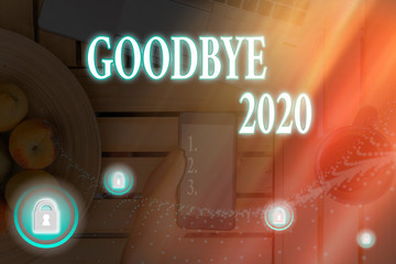 Canvas Print - Handwriting text Good Bye 2020. Conceptual photo express good wishes when parting or at the end of last year