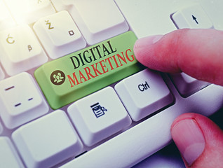 Fototapete - Handwriting text writing Digital Marketing. Conceptual photo market products or services using technologies on Internet