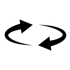 Poster - switch icon on white background. flat style. exchange icon for your web site design, logo, app, ui. 