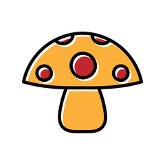 Poster - mushroom hand drawn icon vector design