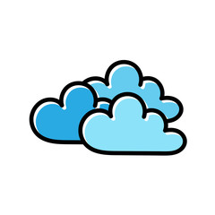 Poster - cloud hand drawn icon vector design