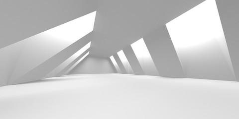 Abstract White Architecture Design Concept