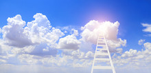Ladder Leading To A Clouds